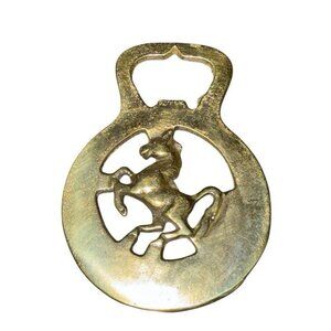 Vintage Peerage England Brass Bottle Opener Rearing Galloping Horse3.5" x 2.5"